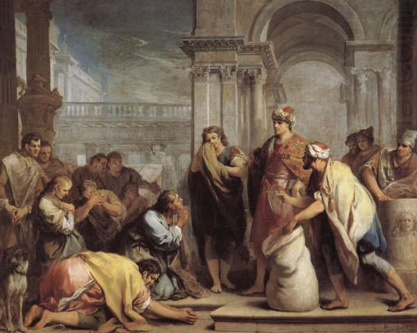 The Finding of Joseph's Cup in Benjamin's Bag, Jacopo Amigoni